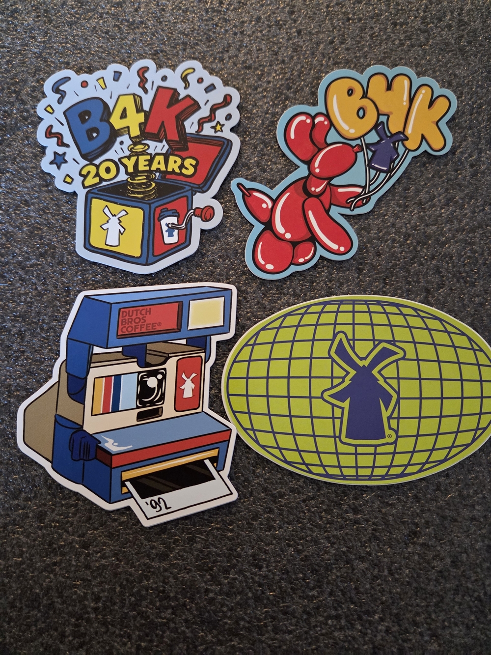 Dutch Bros 4 Pack Of Stickers In great condition